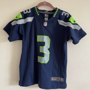 SEATTLE seahawk Jersey boys size medium blue green